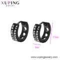 E-355 Xuping couleur noire des armes à feu Bijoux de mode strass Hoop Boucles d&#39;oreilles pour les femmes